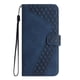 thumbnail image 1 of Funda tipo cartera para iPhone 17E con tarjetero, bolsillo para billetes, soporte, cierre magnético y correa para la muñeca, funda tipo folio con textura geométrica azul, 1 of 5