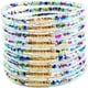thumbnail image 1 of 9pcs/set Sparkling Glitter Jelly Bracelets for Women and Girls - Resin Prayer Bangle Set with Glamorous Design, 1 of 5