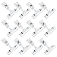Ioensy - Clips Para Letreros De Mercancías, Soporte Para Etiquetas Con Clip Para Estante De Supermercados, 12 Uds.