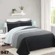 thumbnail image 3 of Cubrecama Quilt Sherpa 2pl Negro Gris Y Blanco Diseño A Franjas Horizontales, 3 of 3