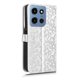 thumbnail image 1 of Funda Cartera Lunares Motorola Moto G Play 2025 con Tarjetero, Correa y Soporte Plata, 1 of 6