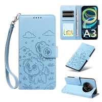 Funda Billetera Foxdock Compatible Con Xiaomi Redmi A3 4G, Diseño Perrito Tierno, Ranuras Para Tarjetas Y Soporte Plegable