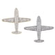 thumbnail image 4 of 2 Piezas Hombres Avión Broche Collar Pin Ramillete Moda Cristal Insignia Joyería, 4 of 5