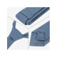 thumbnail image 3 of INSPIRE CHIC Corbata de mezclilla sólida para hombre con nudo propio, delgada y estrecha de 2.4" para boda, negocios, casual, talla única, azul claro, 3 of 5