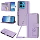 thumbnail image 1 of Funda Cartera Trébol para Motorola Moto G75 5G con Ranuras Tarjetas y Carga Inalámbrica Morado claro, 1 of 6