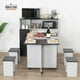 thumbnail image 4 of Juego De Comedor plegable + 4 Pisos + Mueble Organizador  Gris/Negro, 4 of 6