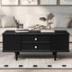 thumbnail image 2 of U-Can Modern Rectangle Coffee Table with Four Drawers, Two Side Hidden Storage Compartments, 47.2" Wood Coffee Table with Metal Handles and Four Solid Wood Legs for Living Room, 2 of 3