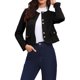 thumbnail image 1 of INSPIRE CHIC Abrigo con Botones para Mujer de Manga Larga Cuello Redondo Chaquetas Vintage M Negro, 1 of 6