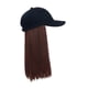 thumbnail image 5 of Peluca De Gorra De Béisbol Con Extensiones De Cabello Para Fiesta, Escenario, Actuación, Cabello Casta?o Decorativo, 5 of 5