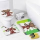 thumbnail image 4 of Maple-theme 4-Piece Shower Curtain Set with Rugs, Waterproof Bathroom Decor Set Includes Bath Mat, U-Shaped Rug, Toilet Lid Cover and Curtain with Hooks, 4 of 6