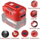 thumbnail image 4 of Inversor de Batería de 150 W para EIN-HELP 18 V Batería de Ion de Litio, DC 18 V a AC 220 V - Convertidor de Voltaje de 230 V con 2 USB y Luz de Trabajo LED de 200 LM Onda Sinusoidal para Ein*HELP..., 4 of 7
