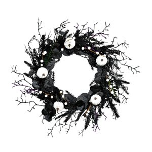 Bothyi - Corona De Halloween Para Puerta De Entrada Decoraciones Aterradoras De Halloween Para Fiesta De Terror