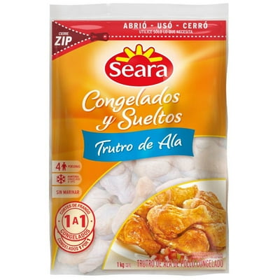 Pollo Trutro Ala Congelado 1 Kg Seara