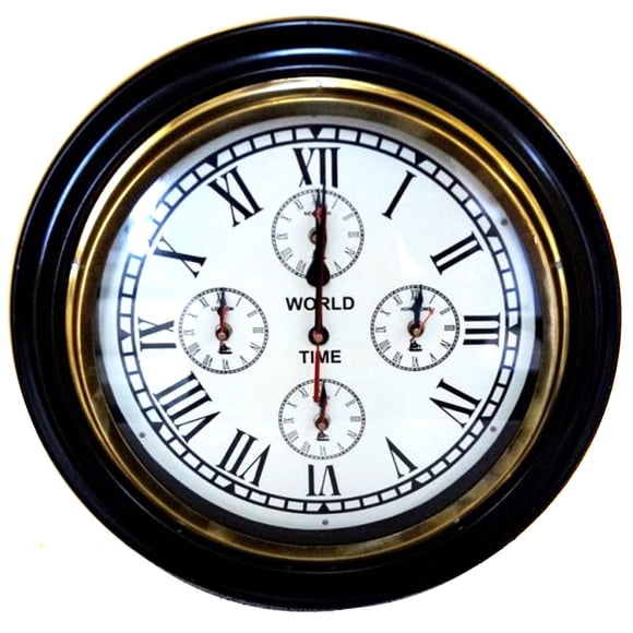 Réplica del reloj marino IOTC con hora mundial de 40 cm de diámetro