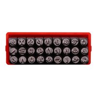 Magideal - Número De Herramienta De Estampado De Metal Número De Letra Punch Punch Pressing Steel Alphabet Stamp Juego Para Diy -Mucke Enmascaramiento De Enmasca Letras Minúsculas