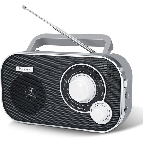 DreamSky AM/FM Portable Radio, Plug-In Wall or Battery Operated