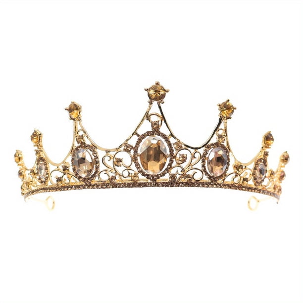 Elegant Vintage Baroque Crystal Tiaras - Perfect for Halloween, Bridal, and Special Occasions