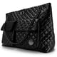 thumbnail image 1 of Bolso Badgley Mischka Diana de cuero vegano acolchado negro, 1 of 9