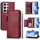 thumbnail image 3 of Funda Billetera Cremallera para Samsung Galaxy S24 Ultra 5G con Porta Tarjetas, Soporte y Correa Rojo, 3 of 5