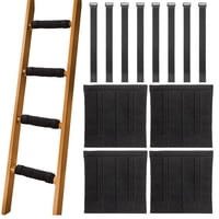 Xusx111 - 4 Pcs Cama Litera Escalera Almohadillas, Con 8 Gancho Ajustable Y Correas De Bucle, Cama Litera Escalera Cubierta, Escalera Escalera Almohadillas Cama De Loft, Adecuado Para Escalada Segura