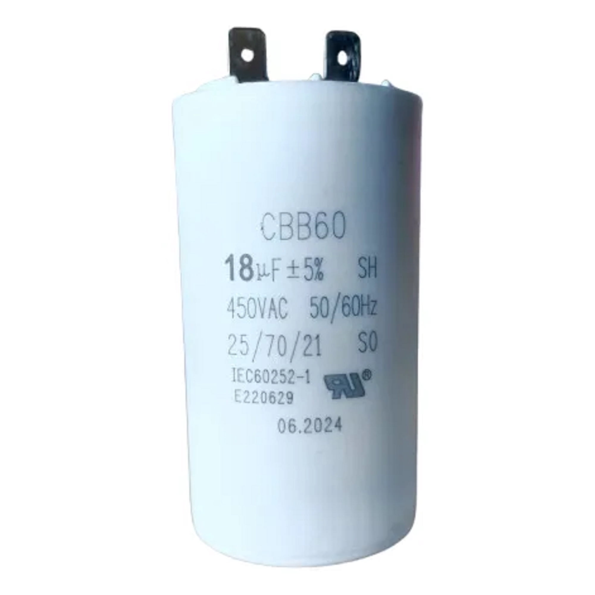 Genérica - Condensador Capacitor De Partida 18 Uf Con Terminal 450vac