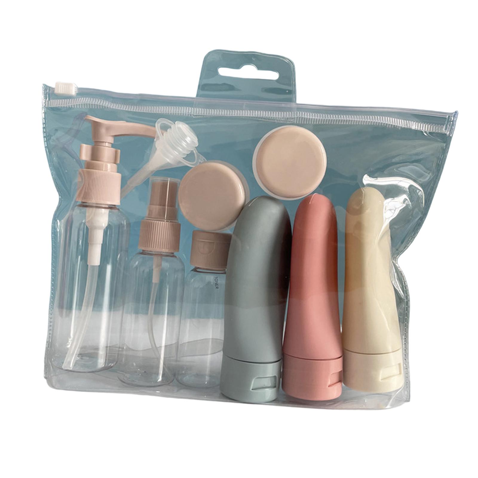 Ioensy - Juego De Botellas De Viaje Portátiles Recargables A Prueba De Fugas Para Regalos Cosméticos Rosa