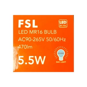 Ampolletas Led Dicroica Mr16 5,5W- (Luz Fria) Fsl