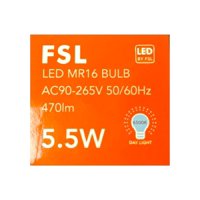 Ampolletas Led Dicroica Mr16 5,5W- (Luz Fria) Fsl