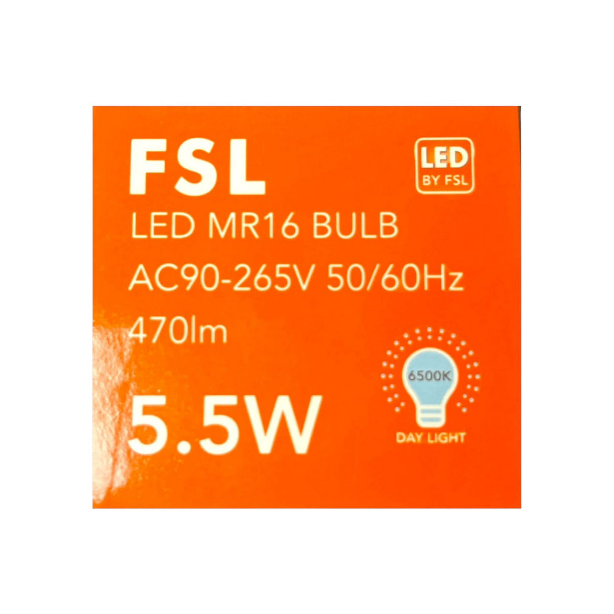 Ampolletas Led Dicroica Mr16 5,5w- (luz Fria) Fsl