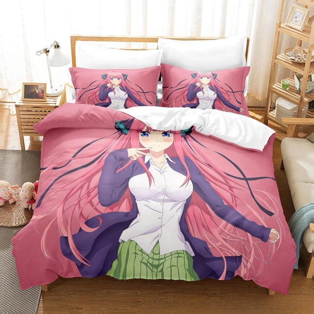 The Quintessential Quintuplets Bedding Set Single Twin Full Size Bed Set Adult Kid Bedroom Duvet cover Sets Anime Bed Sheets