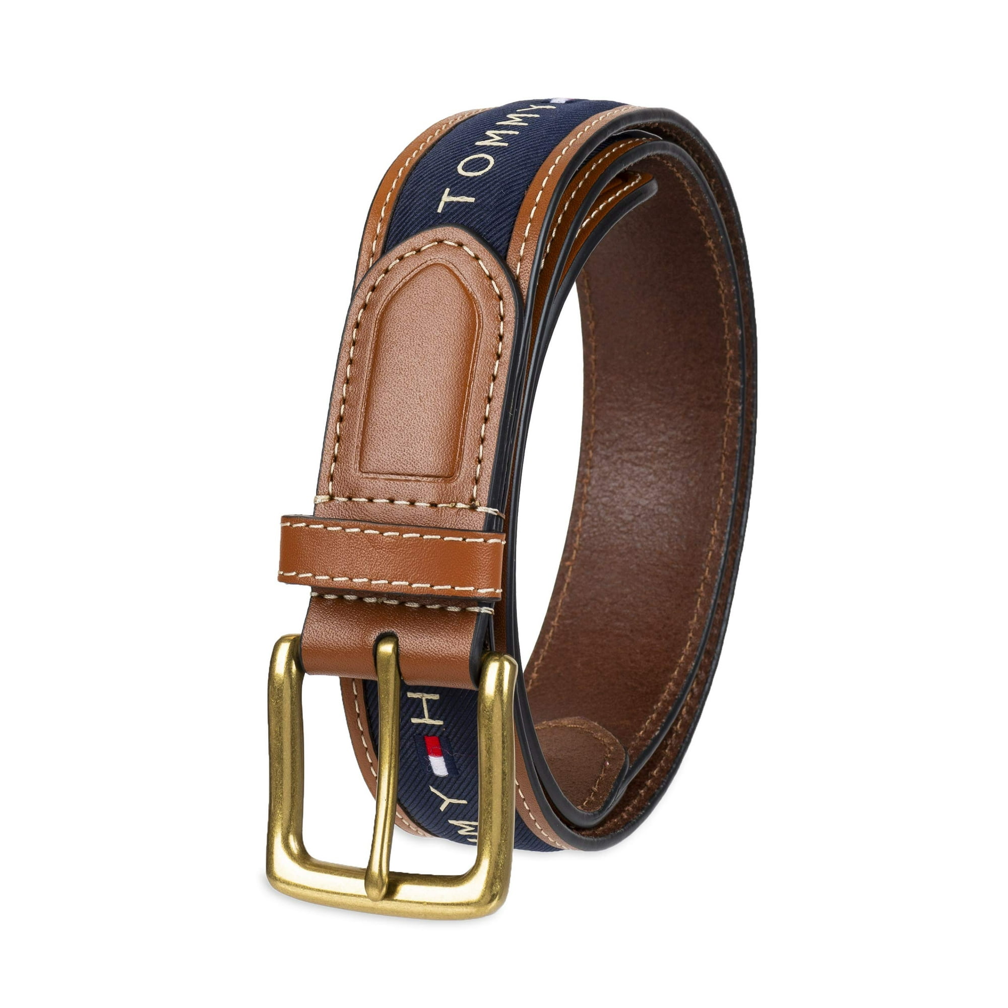 Cinturón Tommy Hilfiger Con Cinta Incrustada Azul Marino Para Hombre, Talla 30