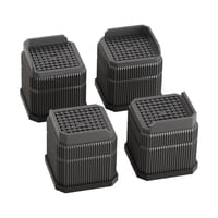 Bothyi - 4 Elevadores De Cama Resistentes Y Resistentes Para Patas De Escritorio, Para Lavadoras, Sofás Y Frigoríficos, Color Negro.