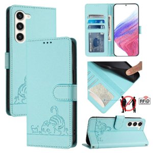 Funda Tipo Cartera Foxdock Para Samsung Galaxy S23 Plus Con Soporte, Ranuras, Rfid, Diseño De Gato