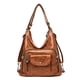 thumbnail image 1 of Women Washed PU Leather Travel Backpack Female Bagpack School Shoulder Hand Bags for Women 2024 Back Pack Mochilas Sac A Main, 1 of 3