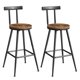thumbnail image 1 of Juego de 2 Bancos de Bar MAHANCRIS de 66 cm de Altura con Estructura Metálica, 1 of 8