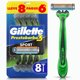thumbnail image 1 of Máquina de Afeitar Gillette con 3 Hojas Prestobarba3 Sport, 8 Un, 1 of 6