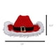 thumbnail image 3 of Sombrero navideño de vaquero con forma de Papá Noel rojo parpadeante para adultos, 3 of 4