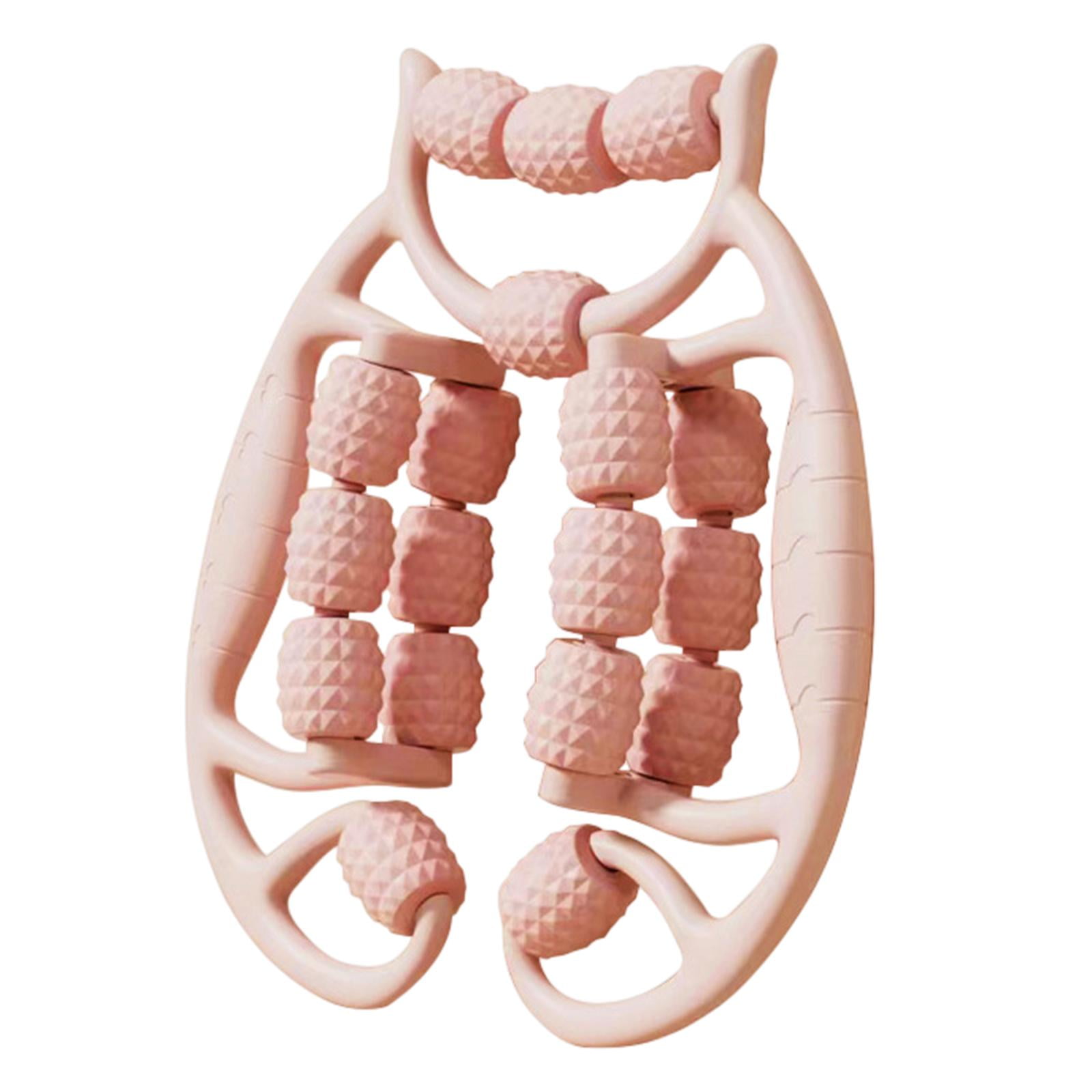 Magideal - Rodillo Masajeador 18 Ruedas Masaje Corporal Relajación Muscular Autoajuste Material Polimérico Adecuado Para Deportistas Pilates Gimnasio Hogar Rosa