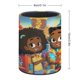 thumbnail image 2 of Súper Sema-theme Cylinder Pen Holder Pencil Organizer with Flannel Lining PVC Leather Material Cardboard Base for study work 10*8CM, 2 of 6
