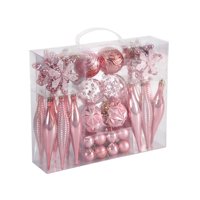 Bothyi - 40 Piezas De Pequeños Colgantes Navideños Irrompibles Para Fiestas, Celebraciones, Color Rosa