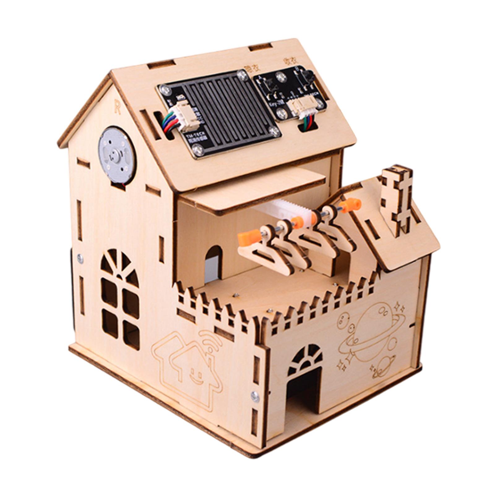 Magideal - Kit De Casa Inteligente De Madera, Material Didáctico, Creativo, Fácil De Montar, Luz Automática, Kit Electrónico Diy Para La Escuela, Niños De Más De