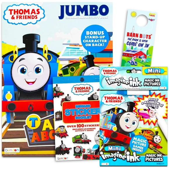 Libro Imagine Ink y Set de Pegatinas de Thomas el Tren