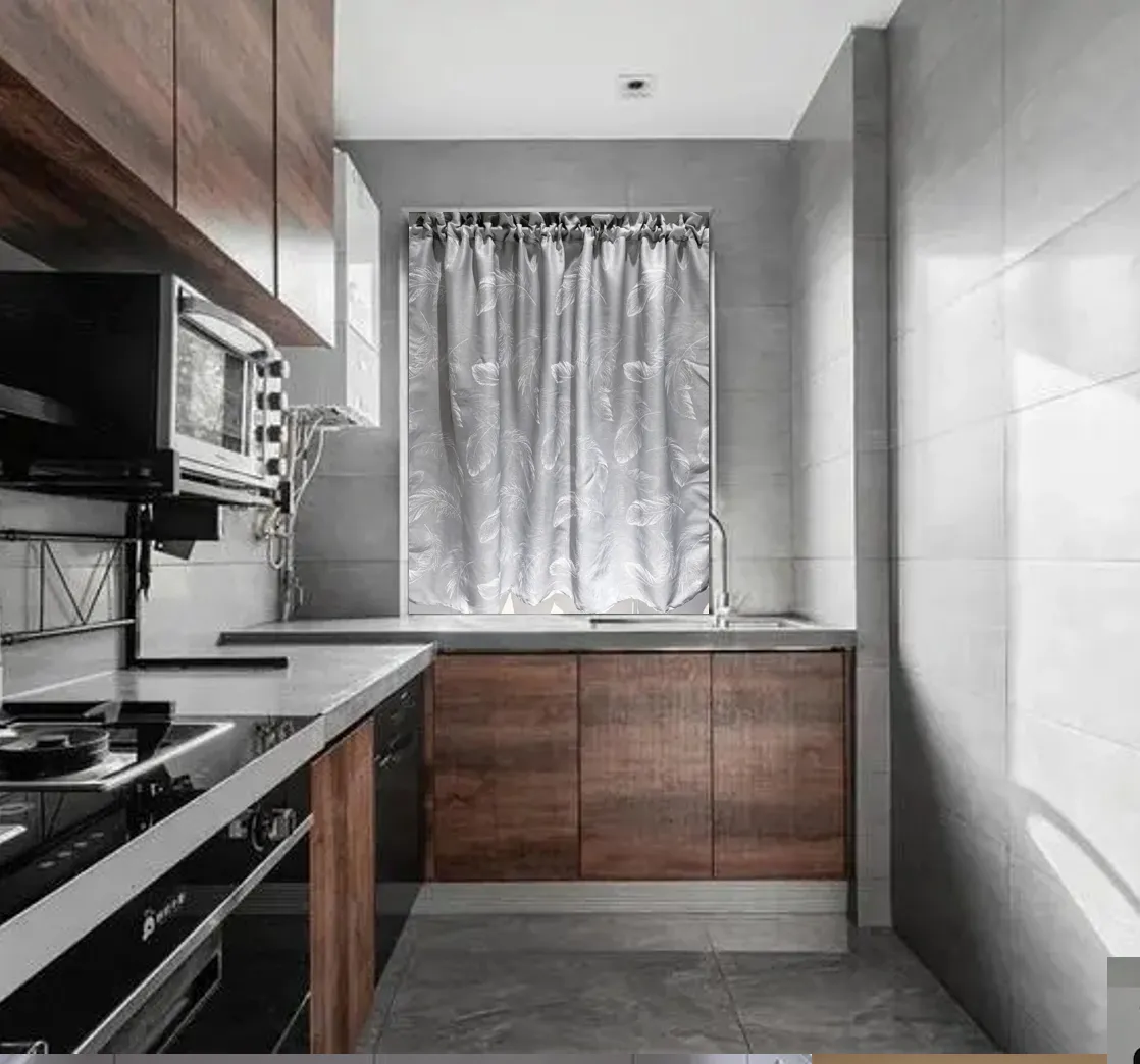 Genérico - Cortinas Cocina Ramio Imitación Estampada 140X125 Cm