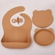 thumbnail image 1 of Make Mealtime Easier with this Baby Silicone Bib Spoon Suction Bowl Set!, 1 of 4