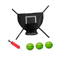Magideal - Juego De Accesorios Para Aro De Baloncesto De Trampolín, Accesorios Para Trampolines Con 3 Mini Balones De Baloncesto Y 1 Bomba Para La Mayoría De Los Bola Verde