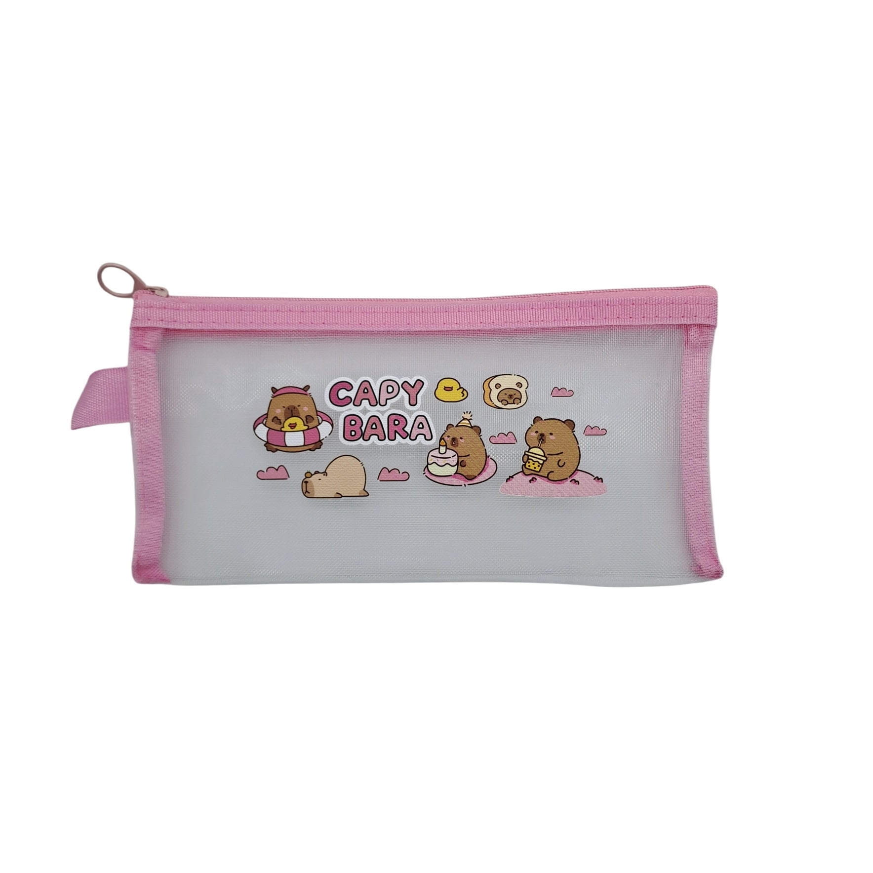 A Y G - Estuche Para Lapices Diseño Capibara Color Rosado