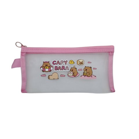 A Y G - Estuche Para Lapices Diseño Capibara Color Rosado