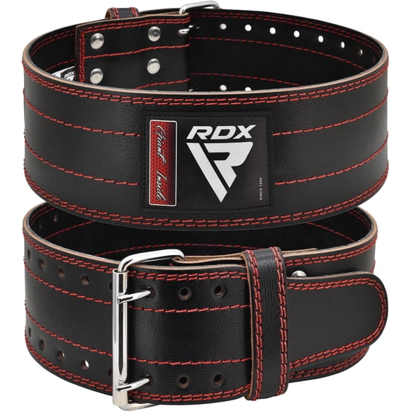 Cinturón de Levantamiento de Pesas RDX IPL USPA Aprobado de Cuero de 6 mm de Grosor
