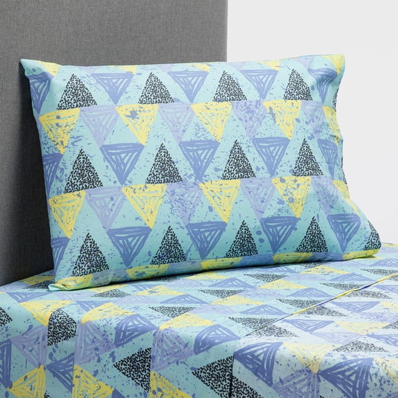 Sabana Zarina 1 P Estampada Triangulos Turquesa