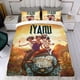 thumbnail image 4 of Iyanu Conjunto de sábanas temático, trío de piezas, cómodo y amigable con la piel, diseño único, regalo de decoración para el hogar para familiares, amigos y fans, 90 cm * 190 cm, 4 of 6